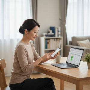 主婦の私が解説！スマホで在宅メール対応、スキマ時間で月5万円稼ぐ1日の流れ🌸